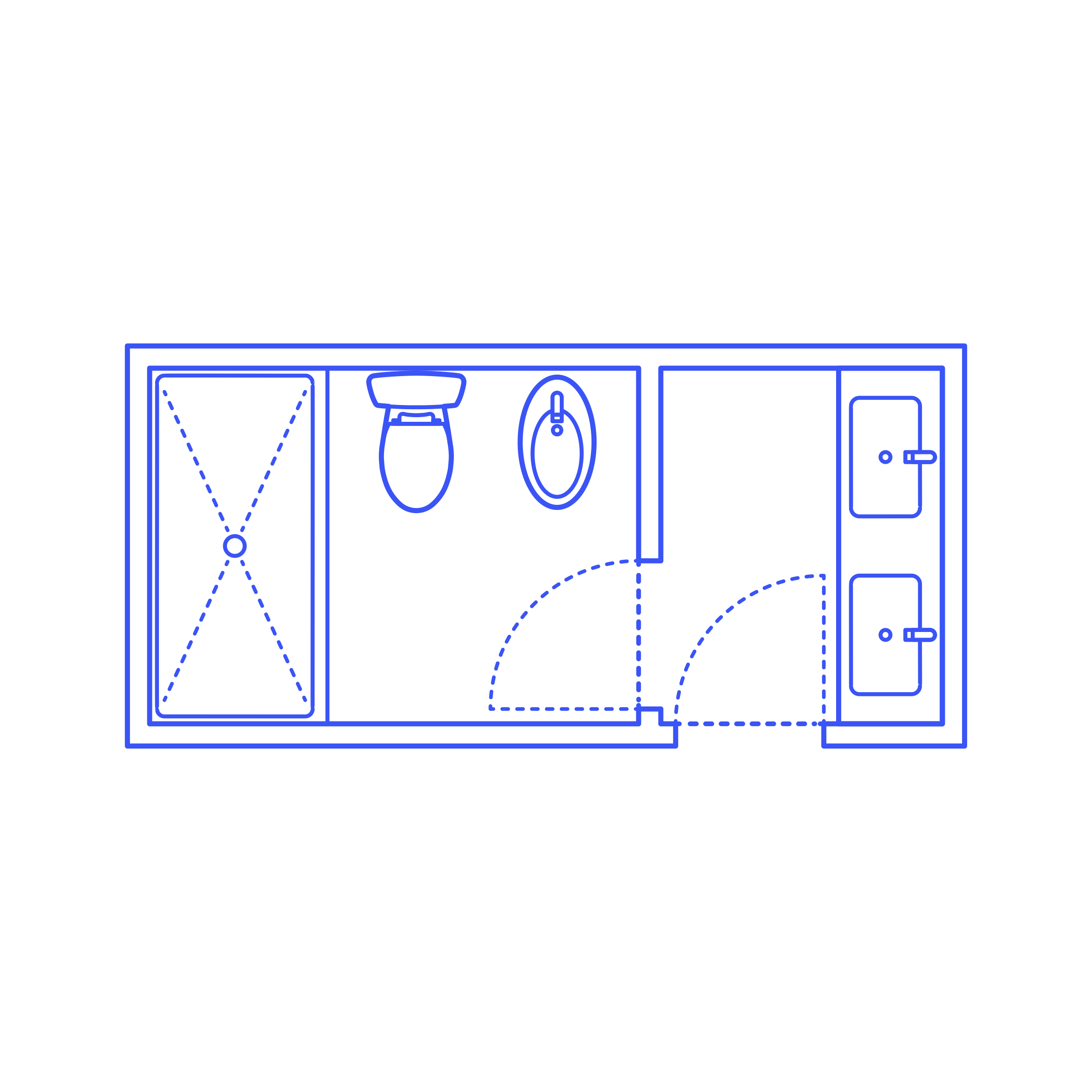 Layouts Bathrooms Primary Split Shower Bidet 2 Wall Center Svg Vector Tracing Design Free Vectors